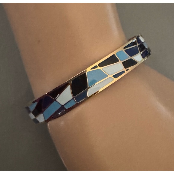 isabella M Jewelry - NIB Isabella M Enamel hinge bangle in blue multi